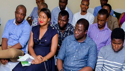 (L-r): Mathias Okala, co-founder, Warehouse Factory; Victor Akeze, founder/CEO, Warehouse Factory; Chiaka Orjiakor, CEO, Break Loose Africa; Bunmi Okunowo, national coordinator, Office for ICT Innovation and Entrepreneurship [OIIE], and Temi Adesina, one of the winners of OIIE 2015 Idea Sprint for NYSC members in Abuja, who is currently serving with OIIE and he is developing a technology-driven business idea.